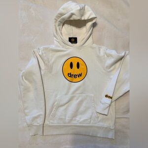 Kids Youth Drew House Cream White Justin Bieber smiley hoodie Size 10